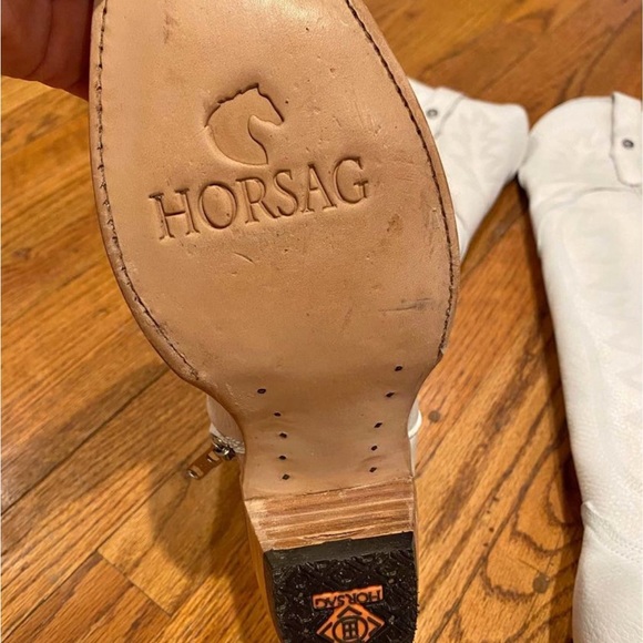 White leather over the knee leather western boots - Picture 2 of 2